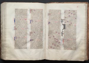 A Gotha Misekönyv: Fol. 132v, szöveg, c. 1375. alkotó: Master of the Boqueteaux