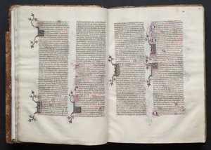 A Gotha Misekönyv: Fol. 25v, szöveg, c. 1375. alkotó: Master of the Boqueteaux