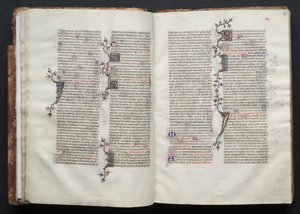 A Gotha Misekönyv: Fol. 26v, szöveg, c. 1375. alkotó: Master of the Boqueteaux