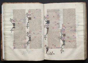 A Gotha Misekönyv: Fol. 29v, szöveg, c. 1375. alkotó: Master of the Boqueteaux