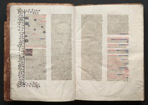 A Gotha Misekönyv: Fol. 3v, szöveg , c. 1375. alkotó: Master of the Boqueteaux