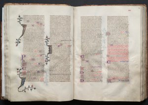 A Gotha Misekönyv: Fol. 43r, Szöveg, c. 1375. alkotó: Master of the Boqueteaux