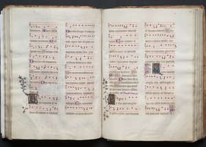 A Gotha Misekönyv: Fol. 62r, Szöveg, c. 1375. alkotó: Master of the Boqueteaux