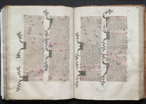 A Gotha Misekönyv: Fol. 80v, szöveg, c. 1375. alkotó: Master of the Boqueteaux