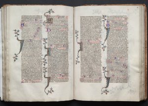 A Gotha Misekönyv: Fol. 81v, szöveg, c. 1375. alkotó: Master of the Boqueteaux