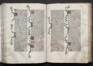 A Gotha Misekönyv: Fol. 88v, szöveg, c. 1375. alkotó: Master of the Boqueteaux
