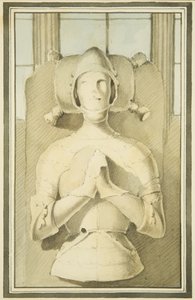 Róbert, Normandia hercegének képmása Szent Fülöpben, 1799 körül (ceruza és akvarell papíron) alkotó: Master of the Bristol Church Monuments