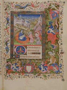 Adja hozzá a 29433 f.56 betlehemezést, az órák könyvéből, 1407 körül (vellum) (lásd még: 16338 és 16339)