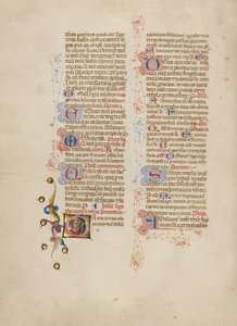 G kezdőbetű: Szent Ágota alkotó: Master of the Brussels Initials