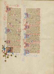M kezdőbetű: Szent Lukács alkotó: Master of the Brussels Initials
