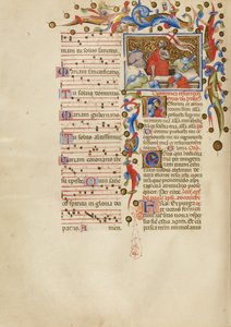 The Resurrection; Initial R: A Sleeping Soldier (Az alvó katona) alkotó: Master of the Brussels Initials