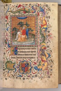 Nemes Károly navarrai király (1361-1425) órája: fol.1r, Evangélikus Szent János alkotó: Master of the Brussels Initials and Associates