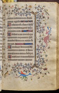 Nemes Károly, navarrai király (1361-1425) órái: fol. 107r, Szöveg alkotó: Master of the Brussels Initials and Associates
