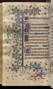 Nemes Károly, navarrai király (1361-1425) órái: fol. 135v, Szöveg alkotó: Master of the Brussels Initials and Associates