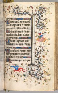 Nemes Károly navarrai király (1361-1425) órái: fol. 189r, szöveg alkotó: Master of the Brussels Initials and Associates