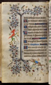 Nemes Károly, navarrai király (1361-1425) órái: fol. 200v, Szöveg alkotó: Master of the Brussels Initials and Associates