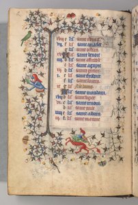 Nemes Károly navarrai király (1361-1425) órái: fol. 3v, március alkotó: Master of the Brussels Initials and Associates