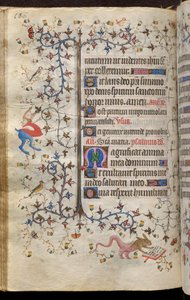 Nemes Károly, navarrai király (1361-1425) órái: fol. 93v, Szöveg alkotó: Master of the Brussels Initials and Associates