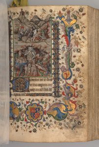 Nemes Károly navarrai király órái 1361-1425: fol. 101r, Szöveg, c. 1405. alkotó: Master of the Brussels Initials and Associates