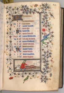 Nemes Károly navarrai király órái 1361-1425: fol. 11r, november, c. 1405. alkotó: Master of the Brussels Initials and Associates
