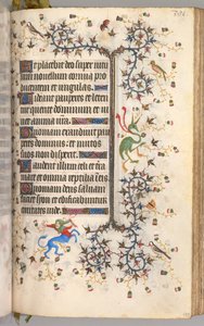 Nemes Károly navarrai király órái 1361-1425: fol. 190r, Szöveg, c. 1405. alkotó: Master of the Brussels Initials and Associates