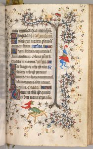 Nemes Károly navarrai király órái 1361-1425: fol. 191r, Szöveg, c. 1405. alkotó: Master of the Brussels Initials and Associates
