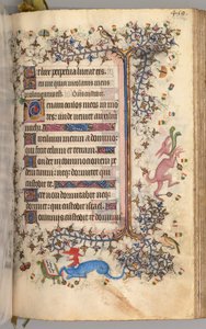 Nemes Károly navarrai király órái 1361-1425: fol. 204r, Szöveg, c. 1405. alkotó: Master of the Brussels Initials and Associates