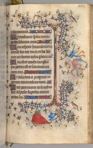 Nemes Károly navarrai király órái 1361-1425: fol. 207r, Szöveg, c. 1405. alkotó: Master of the Brussels Initials and Associates