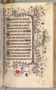 Nemes Károly navarrai király órái 1361-1425: fol. 211r, Szöveg, c. 1405. alkotó: Master of the Brussels Initials and Associates