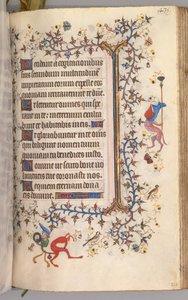 Nemes Károly navarrai király órái 1361-1425: fol. 212r, Szöveg, c. 1405. alkotó: Master of the Brussels Initials and Associates