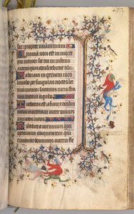 Nemes Károly navarrai király órái 1361-1425: fol. 213r, Szöveg, c. 1405. alkotó: Master of the Brussels Initials and Associates