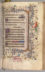 Nemes Károly navarrai király órái 1361-1425: fol. 219r, Szöveg, c. 1405. alkotó: Master of the Brussels Initials and Associates
