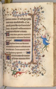 Nemes Károly navarrai király órái 1361-1425: fol. 226r, Szöveg, c. 1405. alkotó: Master of the Brussels Initials and Associates
