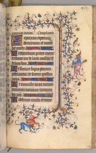 Nemes Károly navarrai király órái 1361-1425: fol. 230r, Szöveg, c. 1405. alkotó: Master of the Brussels Initials and Associates