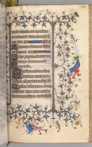 Nemes Károly navarrai király órái 1361-1425: fol. 246r, Szöveg, c. 1405. alkotó: Master of the Brussels Initials and Associates