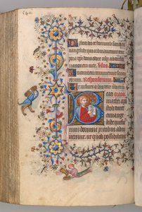 Nemes Károly navarrai király órái 1361-1425: fol. 267v, szöveg, c. 1405. alkotó: Master of the Brussels Initials and Associates