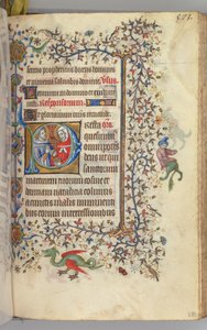 Nemes Károly navarrai király órái 1361-1425, fol. 281r, SS. Cosmas és Damien, c. 1405. alkotó: Master of the Brussels Initials and Associates