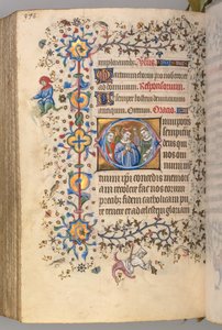 Nemes Károly navarrai király órái 1361-1425, fol. 283v, Mártírok: Azonosítatlan szent..., alkotó: Master of the Brussels Initials and Associates