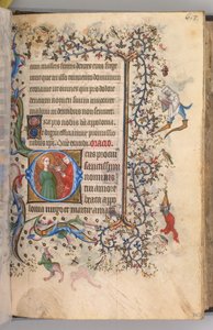 Nemes Károly navarrai király órái 1361-1425, fol. 303r, Szent Apollónia, c. 1405. alkotó: Master of the Brussels Initials and Associates