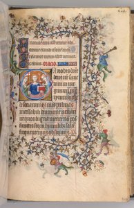 Nemes Károly navarrai király órái 1361-1425, fol. 303r, A szűz mártírok, c. 1405. alkotó: Master of the Brussels Initials and Associates