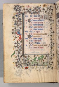 Nemes Károly navarrai király órái 1361-1425: fol. 6v, június, c. 1405. alkotó: Master of the Brussels Initials and Associates