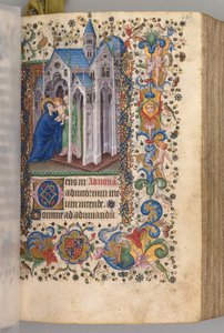 Nemes Károly navarrai király órái 1361-1425: fol. 82vr, Bemutató..., c. 1405.