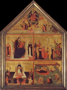 Az utolsó ítélet, Szűz és gyermek egy püspök-szenttel és Szent Péter vértanúval..., kb. 1325.