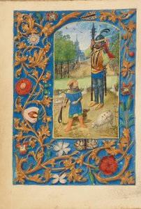 Dávid és Góliát, 1480-85 körül (tempera és arany) alkotó: Master of the Dresden Prayer Books