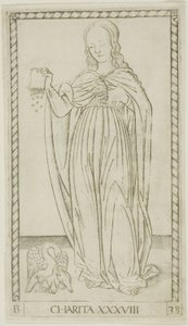 Jótékonyság, 38-as lemez a Genii and Virtues-tól alkotó: Master of the E Series Tarocchi