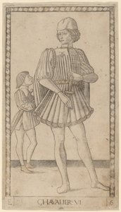 Chevalier (lovag) alkotó: Master of the E Series Tarocchi