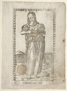 Terpsichore (tánc és dal) (a D: Apollo and the Muses, 13. számú Tarocchi sorozatból)