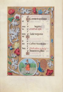 Izabella katolikus királynő, Spanyolország királynőjének órái:  Fol. 10v, szeptember alkotó: Master of the First Prayerbook of Maximillian