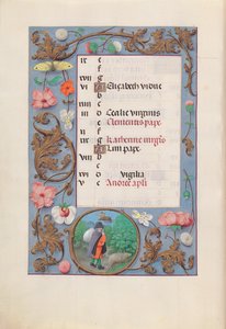 Izabella katolikus királyné, spanyol királynő órái: Fol. 12v, november, c. 1500.