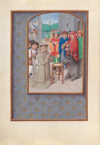 Izabella katolikus királyné, spanyol királynő órái: Fol. 187v, Páduai Szent Antal, c. 1500. alkotó: Master of the First Prayerbook of Maximillian